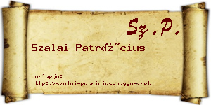 Szalai Patrícius névjegykártya